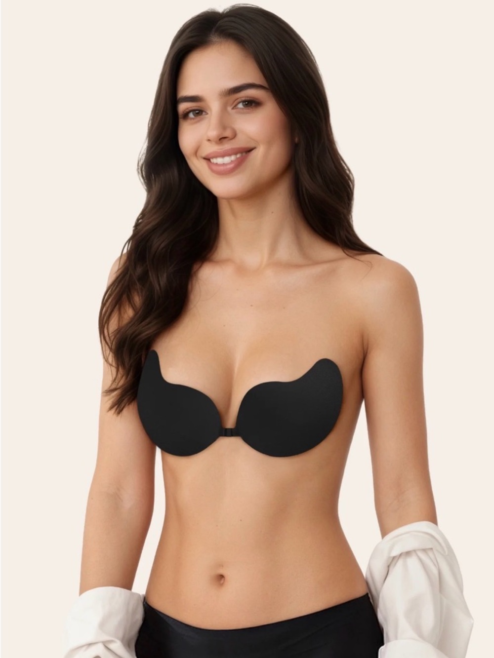 Black Adhesive Strapless Nipple Covers
